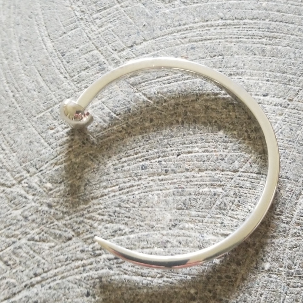 Sterling silver plated nail head cuff bracelet New